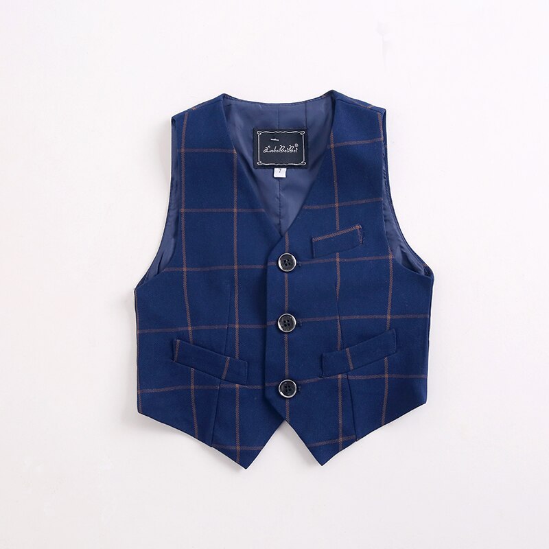 Garçons costume formel gilet style britannique 4 pièces vêtements enfants costume court enfants 2-10 y robe de fête de mariage fleur garçons vêtements