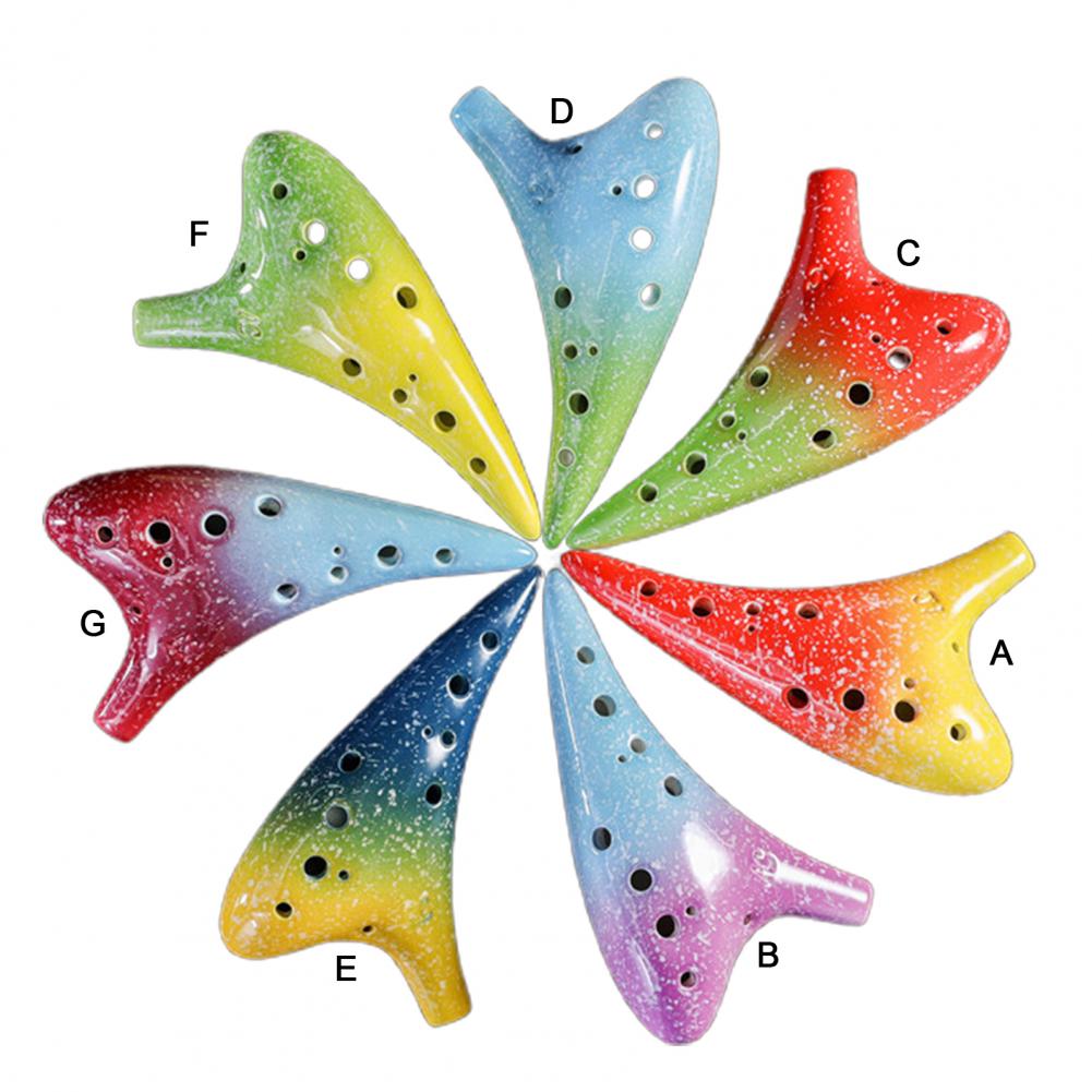 Alto C Ocarina 12 Gat Muzikale Collectie Keramische Tenor Ocarina Fluit Instrument Voor Beginner