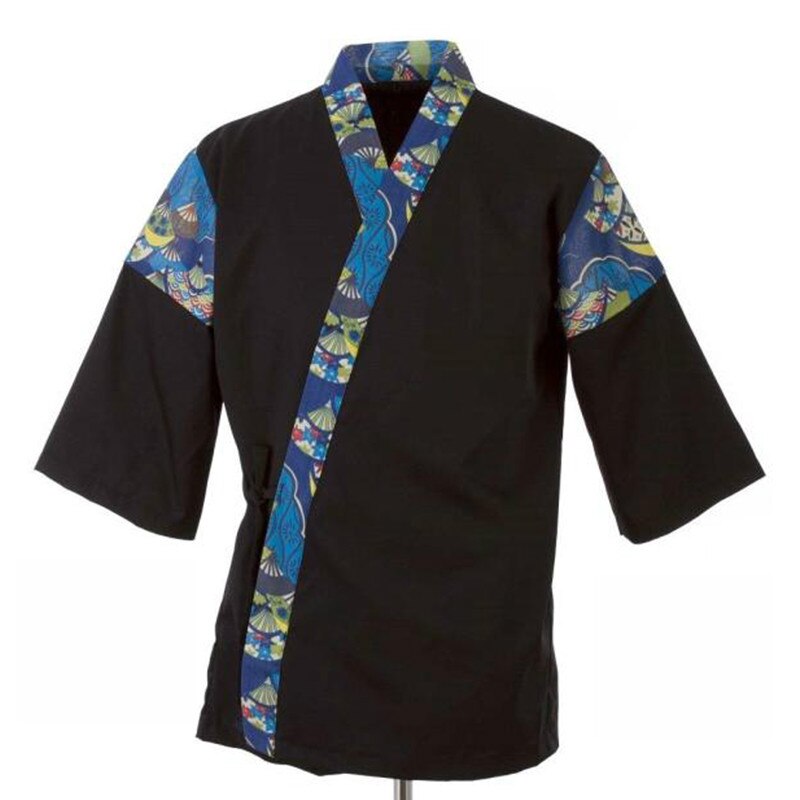 Cocina japonesa restaurante Sushi Chef uniformes manga corta Kimono ropa de trabajo servicio de comida cocina chaqueta monos Tops