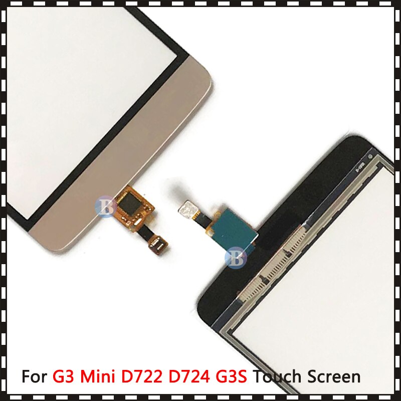 Alta qualidade para substituição de lg g3, 5.0 ", para lg g3 mini d722 d724 g3s, touch screen, digitador, sensor, painel de lente de vidro exterior ouro branco preto