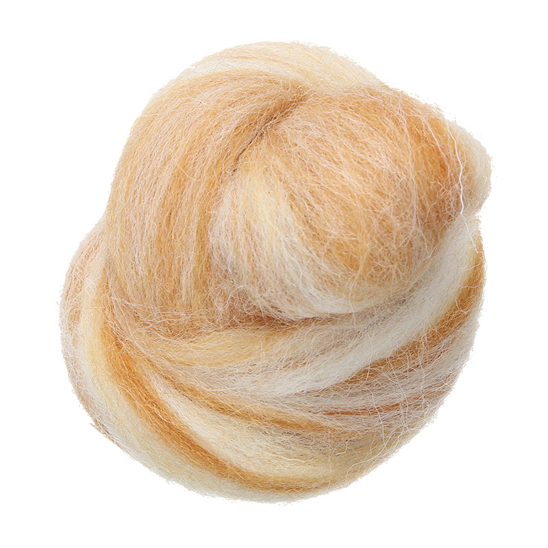 7Pcs 35G Vilten Wol Fiber Naaldvilten Natuurlijke Collection Voor Dier Projecten Vilten Wol Voor Handwerken Gemengde Kleur