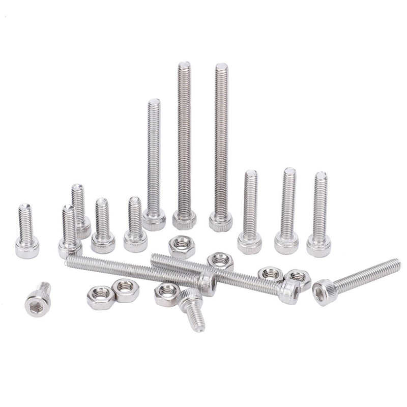 Hexagonal Socket Screw Stainless Steel Sturdy Hex Socket Screw Corrosion Resistance for Office Equipment Communication Equipment