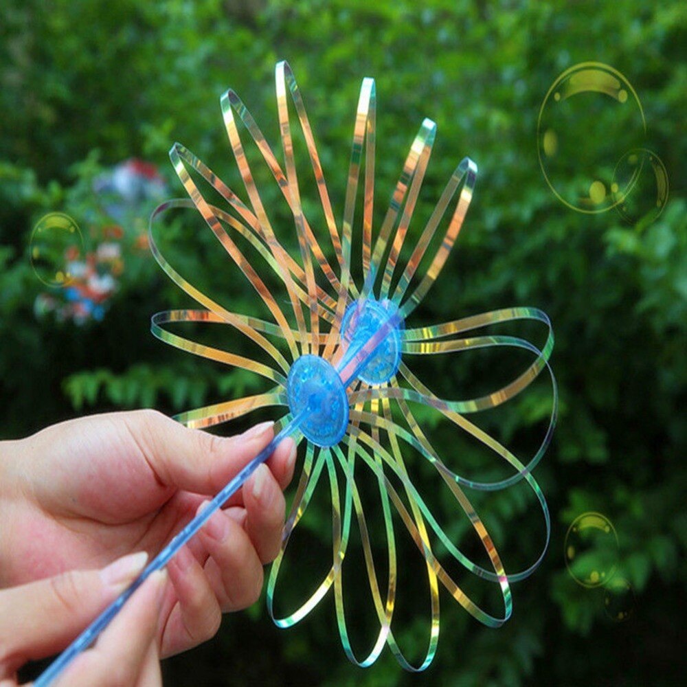1Pcs Grappig Populaire Zeepbel Kleurrijke Outdoor Activety Wands Speelgoed Geamuseerd Voor Kinderen Kid Baby Schudde Stok Blazen Bubble spelen
