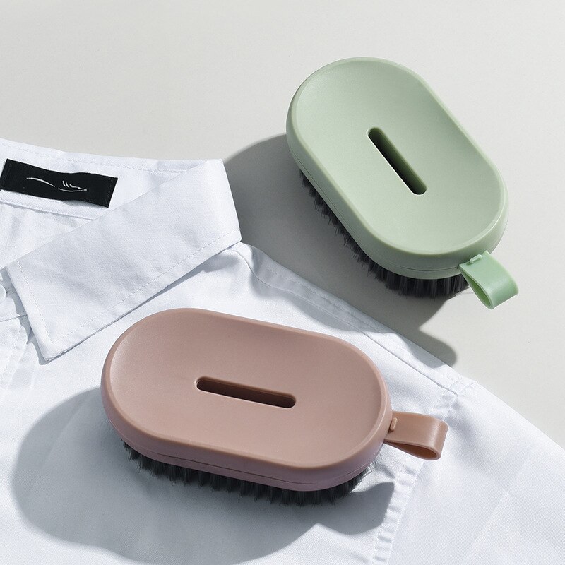 Cepillo para la limpieza de la ropa con bandeja, limpiador de polvo de cepillo, herramienta de baño de cocina para ropa, zapatos, Bol, olla, nórdico, PBT PP