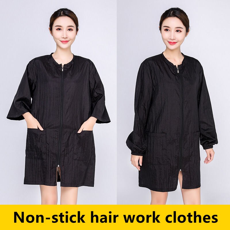 Thin Pet Groomer Work Clothes Not Stick Hair Barber Hairdresser Haircut Overalls Breathable Slightly Waterproof Uniform Y0708