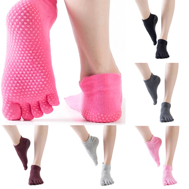 1 paar baumwolle fünf-Finger Yoga socken pilates Fitness Fitnessstudio ÜSpund Anti-Unterhose Socken ballte mädchen nicht Unterhose socken Sport 5 Kappe Socken