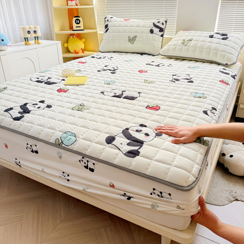 Dikke Matrashoes Cartoon Stijl Sprei Gewatteerd Bed Voor Thuis Volwassenen Kinderen Bedlinnen Fundas De Colchón (Geen Kussensloop)
