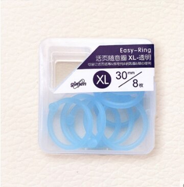 SHARKBANG S/L/XL Candy Color Loose Leaf Binder Book Rings 8/16/30pc In Transparent Box Buckle Rings Stationery Supplies: XL-8pcs F