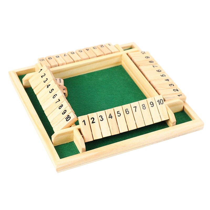 4 Players Digital Puzzle Board Game Shut The Box Game Set Number Drinking Games For Friends/Family