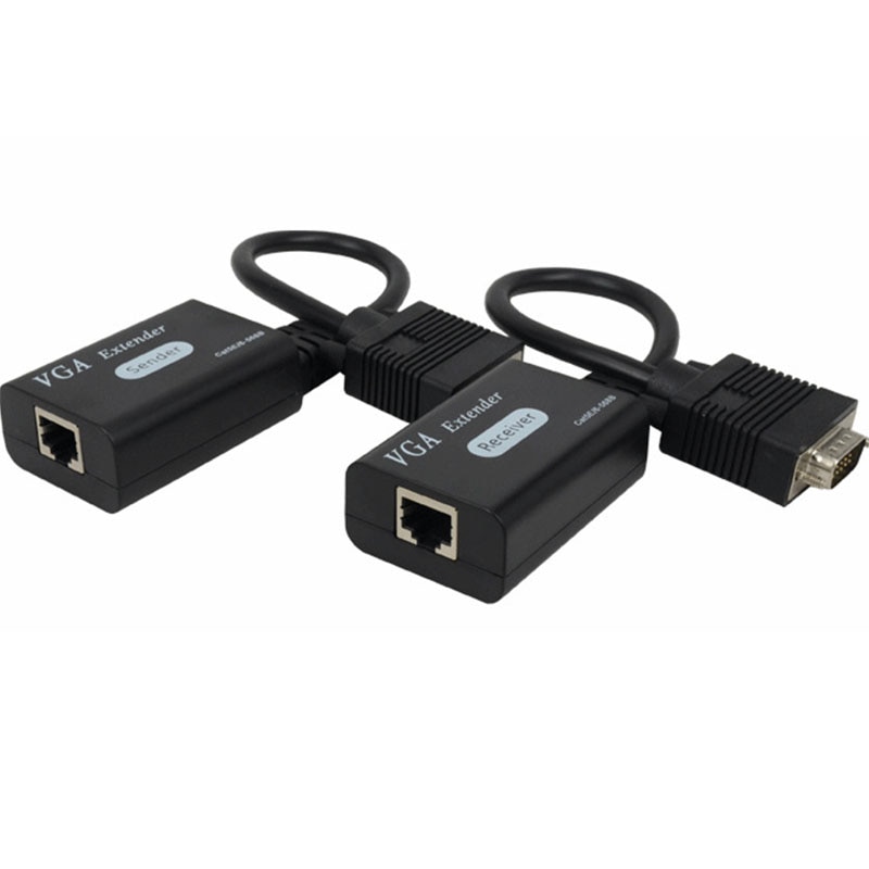 1 Paar 1080P Vga Naar RJ45 Lan Ethernet Extension Adapter Tot 80M Over CAT5E/6 Kabel hdtv Vga Extender Repeater Signaal Booster