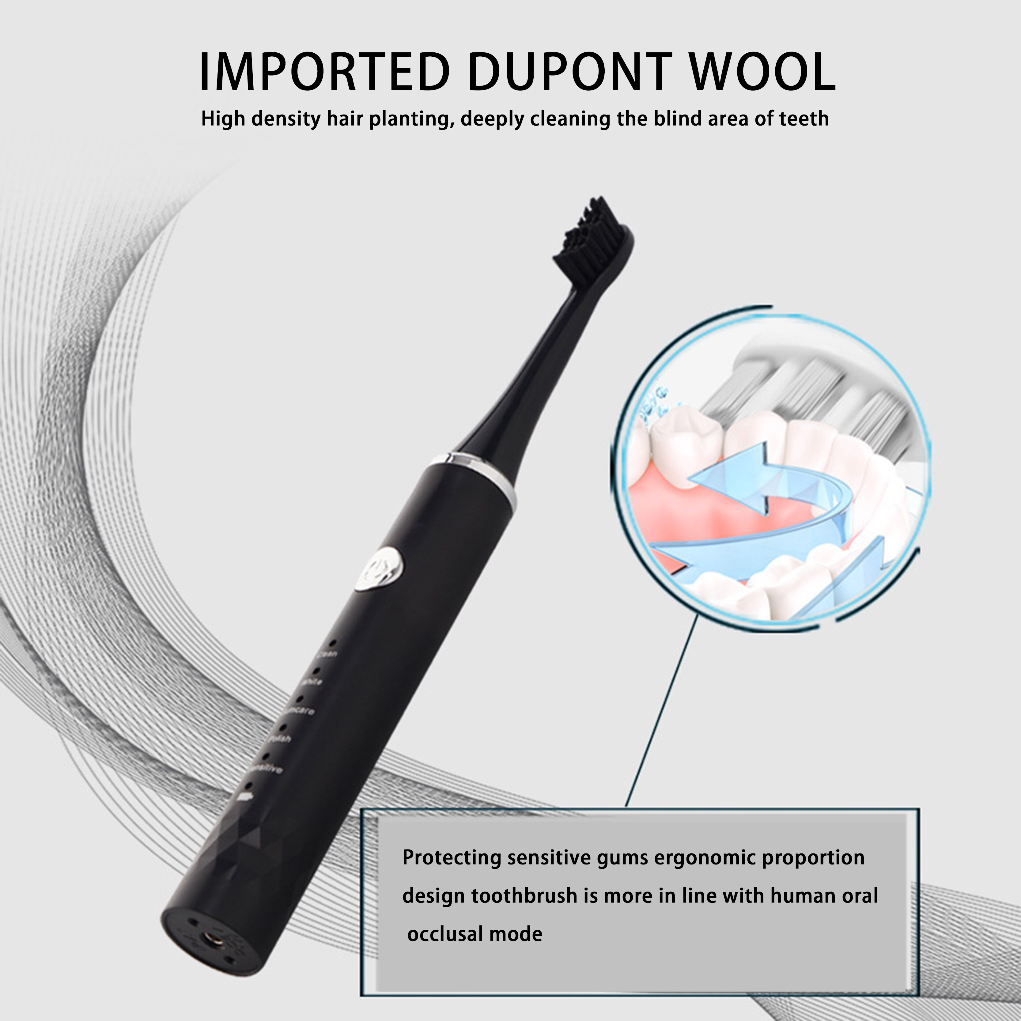 Ultra Whitening Toothbrush ADA Accepted Rechargeable Toothbrush Travel carry Ultra Sonic Motor & Wireless Charging Smart Timer