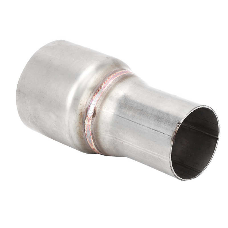 63mm/2.5in to 45mm/1.75in 304 Stainless Steel Exhaust Reducer Connector Pipe Standard Straight Coupler Tube with Hole