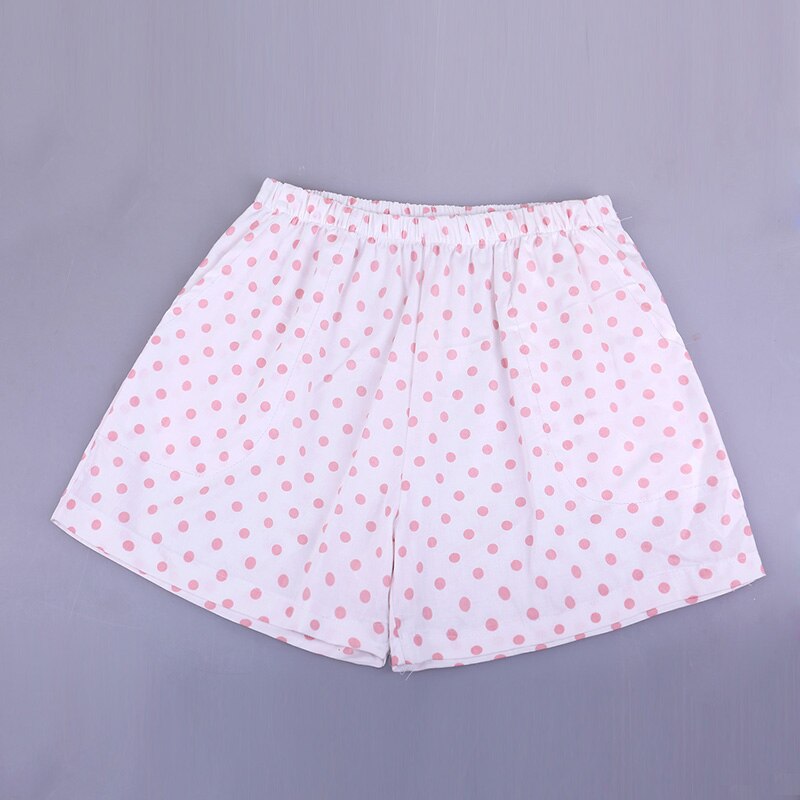 UNIKIWI.Cute Summer Sleep Bottoms Cotton Pajama Shorts Women's Home Loose Elastic Waist Pajama Pants Loungewear.21 Colors: 013