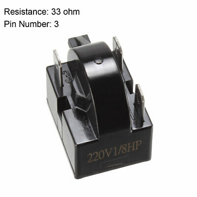 Køleskab ptc startrelæ 33 ohm 2 pin + kompressor overbelastningsbeskytter