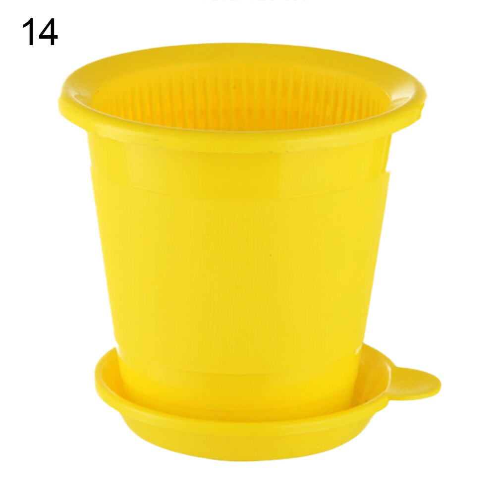 Drainage Slotted Hole Succulents Orchid Flower Inner Outer Pot Container Home Office Decor Planter Desktop Flower Pots: 14