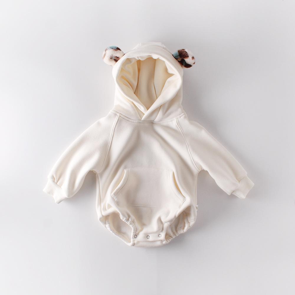 Body dessin animé pour bébé fille | Vêtements pour bébés filles, longues manches, combishort pour garçons, combinaison coréenne ours pour bébé: 92130yellow / 6M