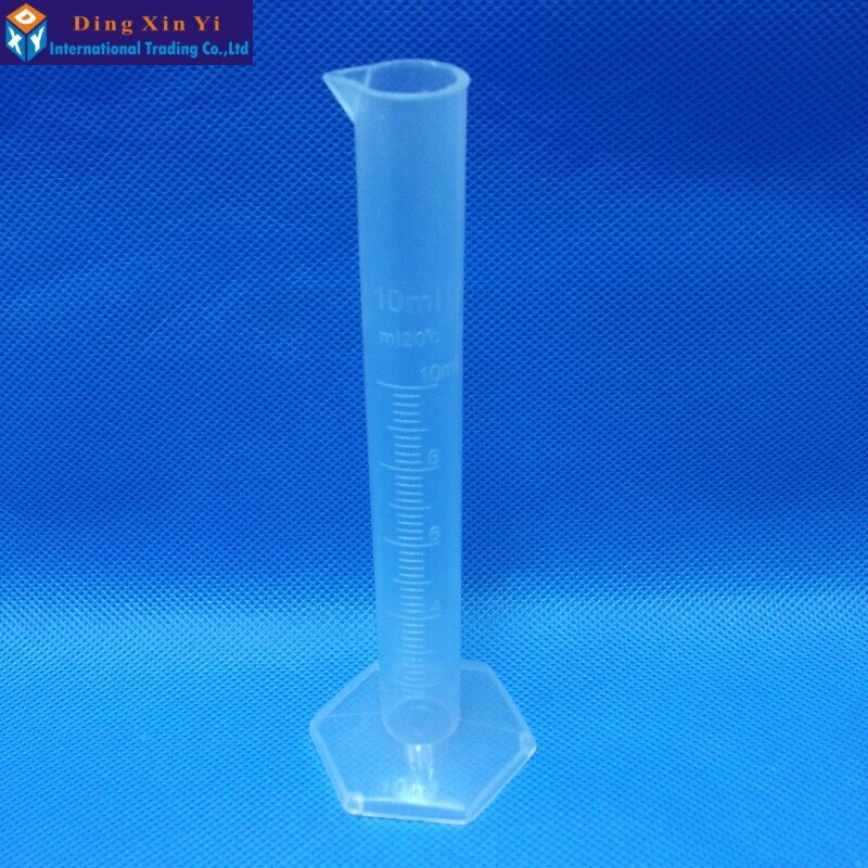 10ML 4PCS/LOT Clear Plastic Cylinder Liquid Graduated Measuring Cylinder Lab Test Tube