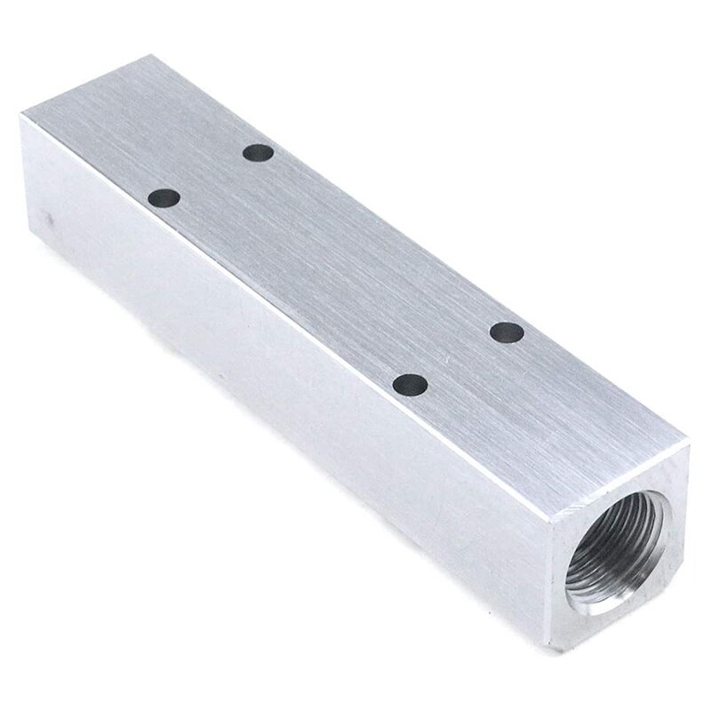 Colector neumático de aleación de aluminio, bloque de distribución de aire, G1/2, puerto de suministro, 1 paquete