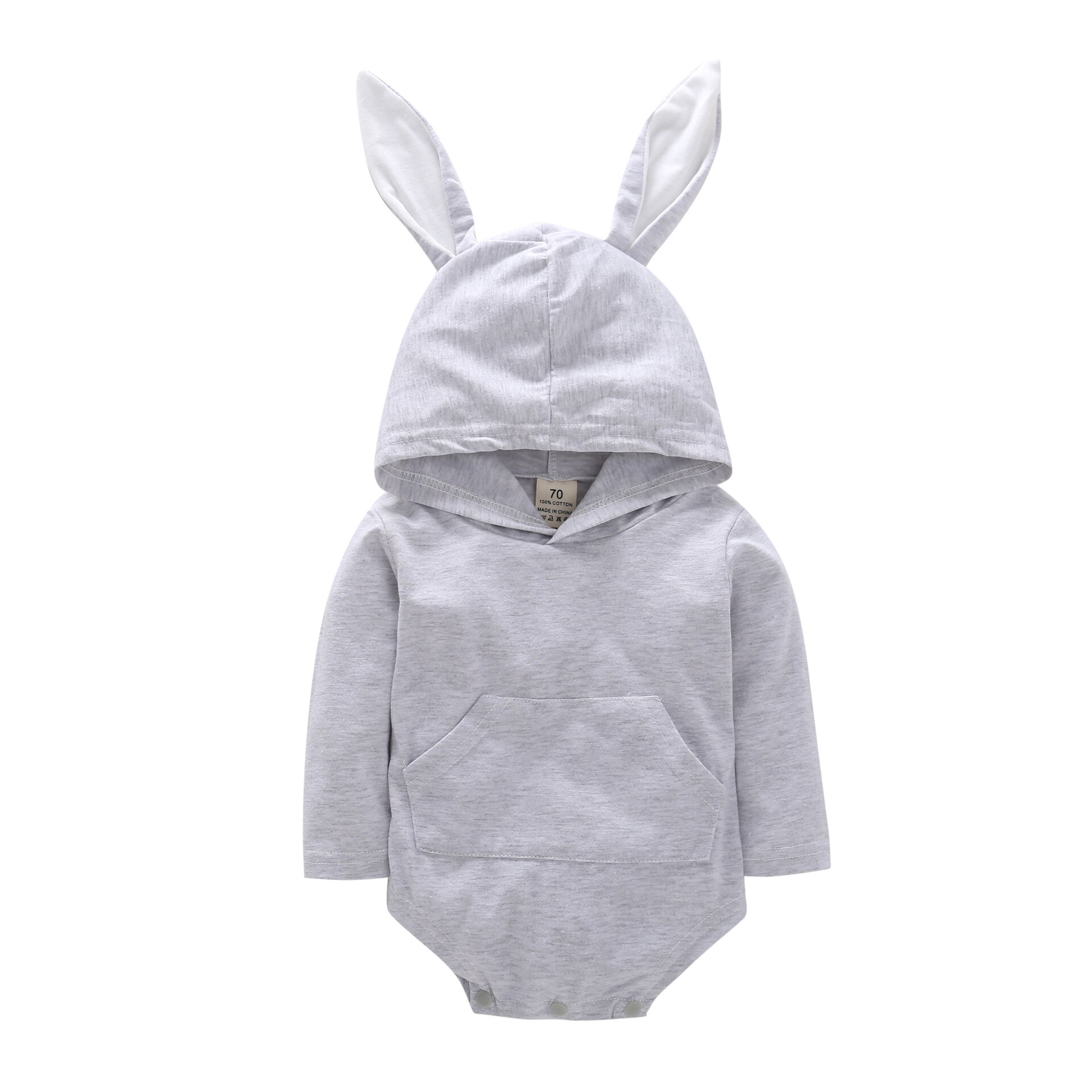 Neue Frühling Herbst Baby Karosserie lang Ärmel Baumwolle Kaninchen Art 3D Solide Patchwork Mädchen Junge Jumper freundlicher Baby Outfits Kleidung