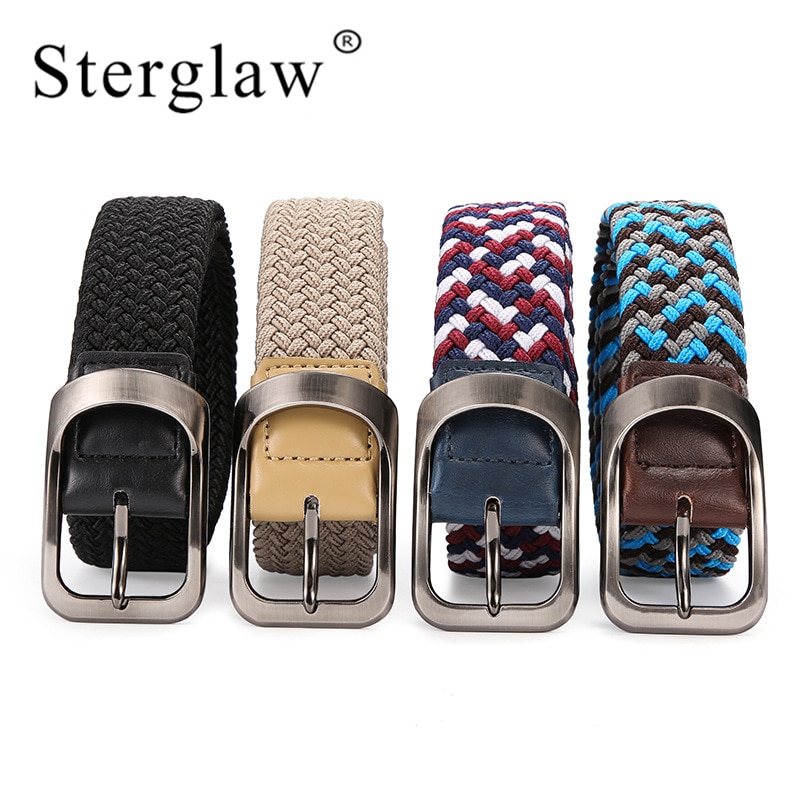 105*3.3cm unisex flettet herrebelte herrebelte uformelt jeans elastisk linning ceinture homme  a201