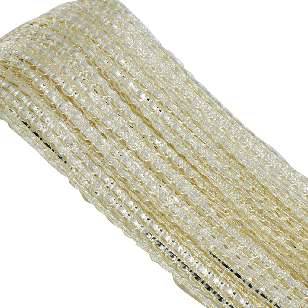 Newest Crystal Curtain Flash Line Shiny Door String Curtain Wall Panel Edge Window Room Divider Blind Tassel Screen: Beige