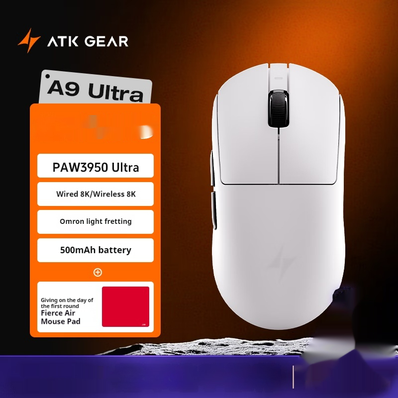 ATK Dragonfly A9 Pro Wireless Mouse 3Mode Star Flash PAW3950 Nordic52840 Lightweight Custom Laptop Gamer PC Gaming Mouse