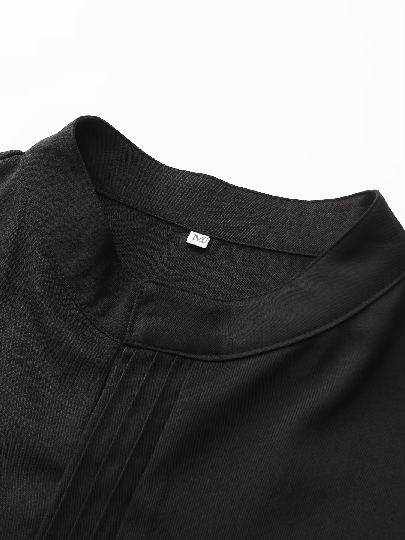 Bata de hombre de estilo marroquí de alta gama, bata retro lujosa de color sólido, bata musulmana de manga larga con cuello levantado para hombre Eid al Fitr