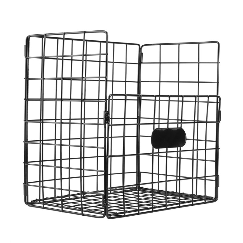 Opvouwbare Ijzer Wasmand Wandmontage Badkamer Vuile Kleren Opslag Mand Wasmand Keuken Opknoping Mand: Donker Kaki