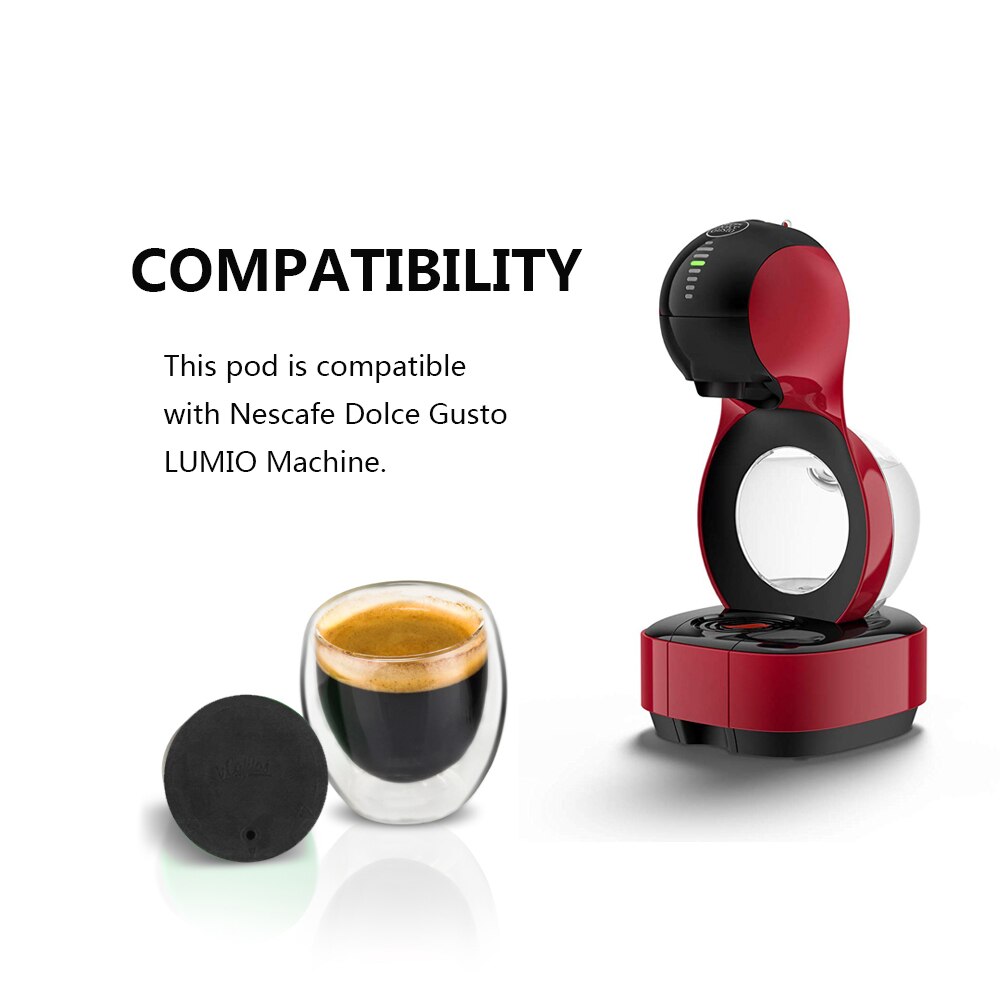 Reusable Coffee Capsule Cup Comaptible For Nescafe Dolce Gusto Lumio Refillable Filter Stainless Steel Body Original Lid