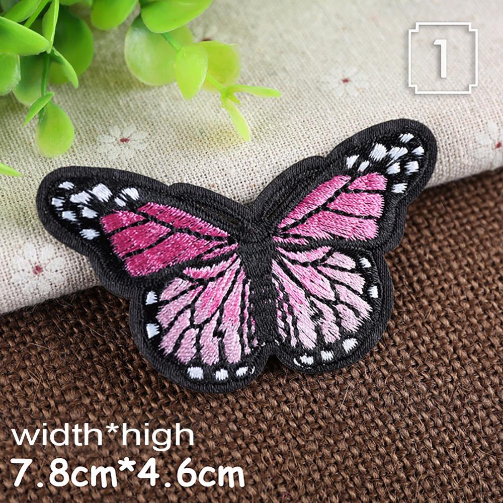 DIY Nadel Kunst Handwerk Kleidung Patches Kleidung Multicolor Schmetterling Stickerei Patch Appliques Abzeichen Aufkleber Für Kleidung: A