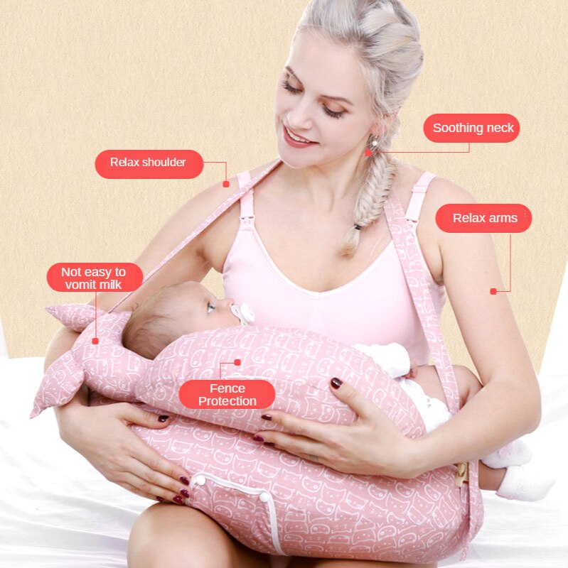 Coussin d'allaitement bébé maternité allaitement multifonction réglable coussin infantile -né alimentation couche lavable couverture