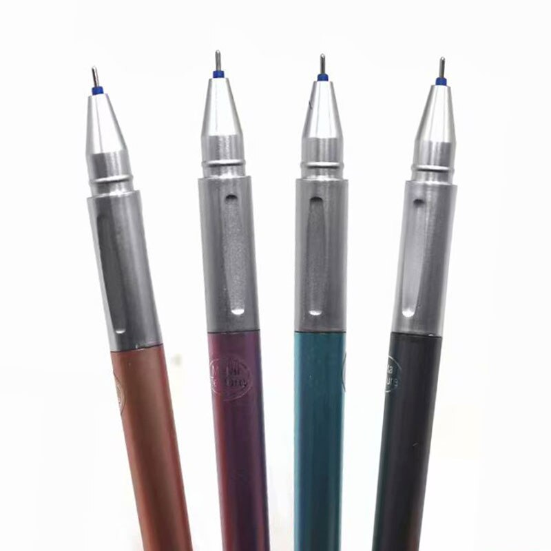 4Pcs/ Set 0.38mm Erasable Rod Gel pen Handle Blue / Black Ink Pen Rod for School Office Writing Supplies Kids Stationery