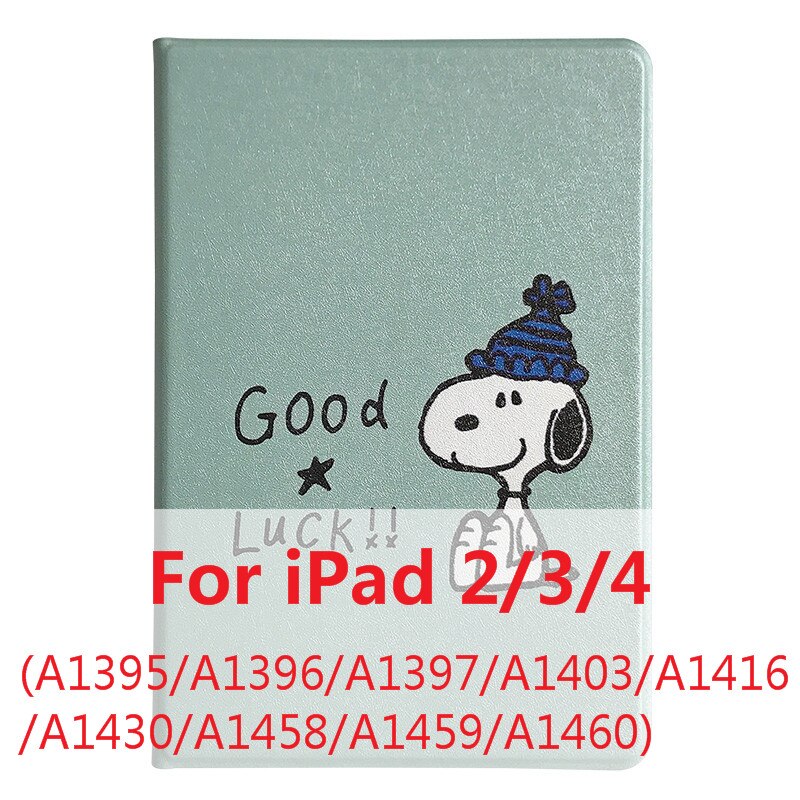 Tablet Case for iPad 10.2" 7th Gen, 9.7" 5th/6th Gen, Air 1/2/3, Pro 9.7"/10.5" - PU Smart Cover: iPad234