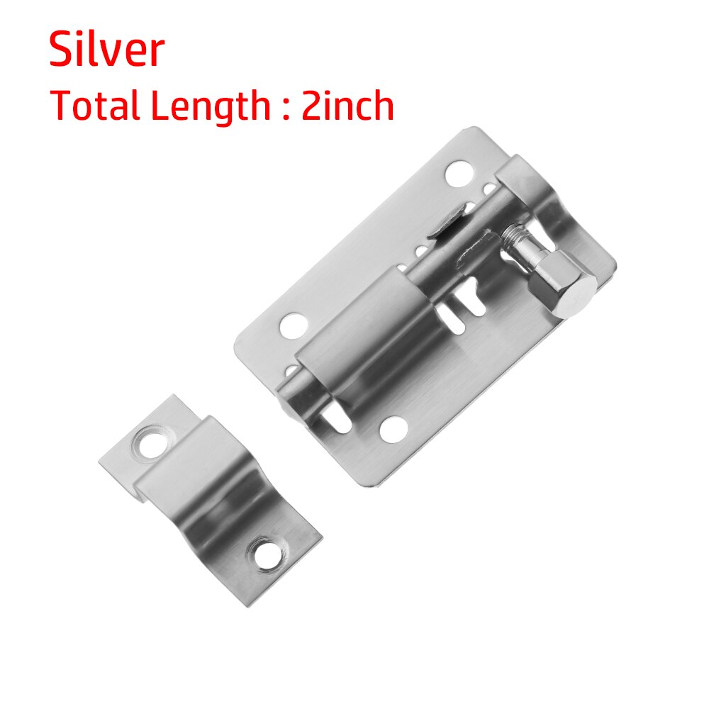 2-12 Inch Stainless Steel Door Lock Buckle Furniture Bolts Garden Gate Locks Sliding Door Chain Latch Home Security Hardware: 2inch