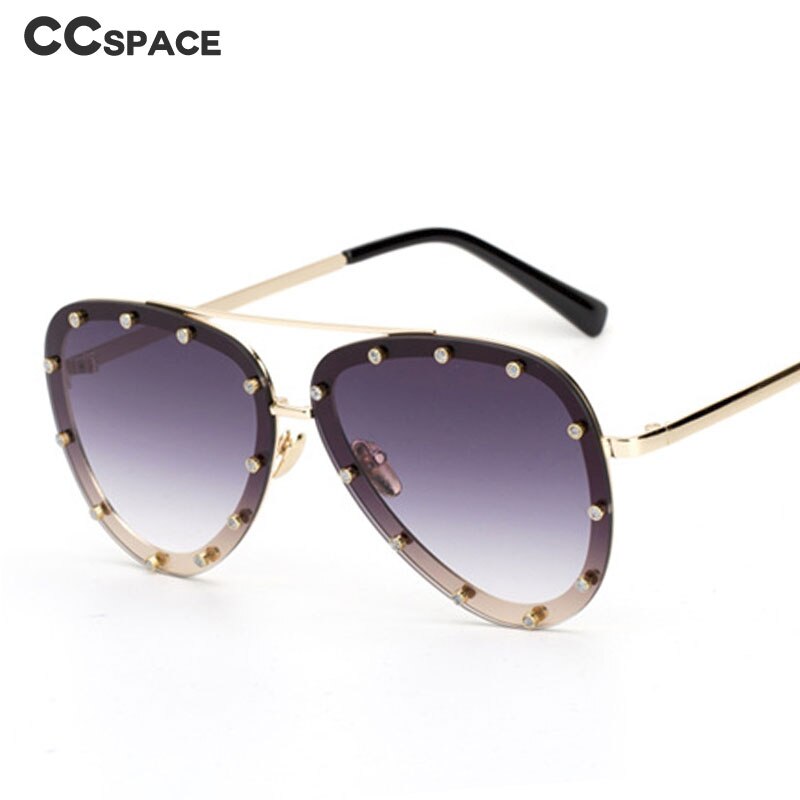 Pilot Rivet Diamond Sunglasses Men Women Shades UV400 Vintage Glasses 47982