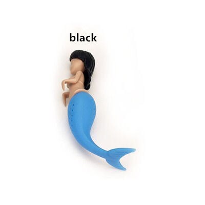 Herbruikbare Siliconen Thee Set Zeemeermin Thee Set Set Mermaid Thee Maker Siliconen Thee Afdruiprek Siliconen Theezeefje Geschenkdoos: black