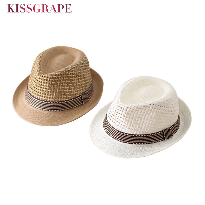¡Novedad! sombrero Panamá para niños, sombreros de verano para el sol, gorro para bebés y niños, sombrero de paja de Jazz para niños, sombrero para bebés tipo gorro para niños, accesorios de fotografía