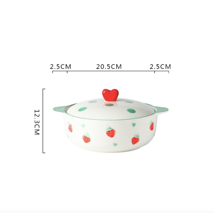 nordycki ceramiczna salaterka z pokrywką z uchwytem duża miska na owoce cukierki kolor zupa deserowa duża miska kuchenka mikrofalowa specjalna: 001