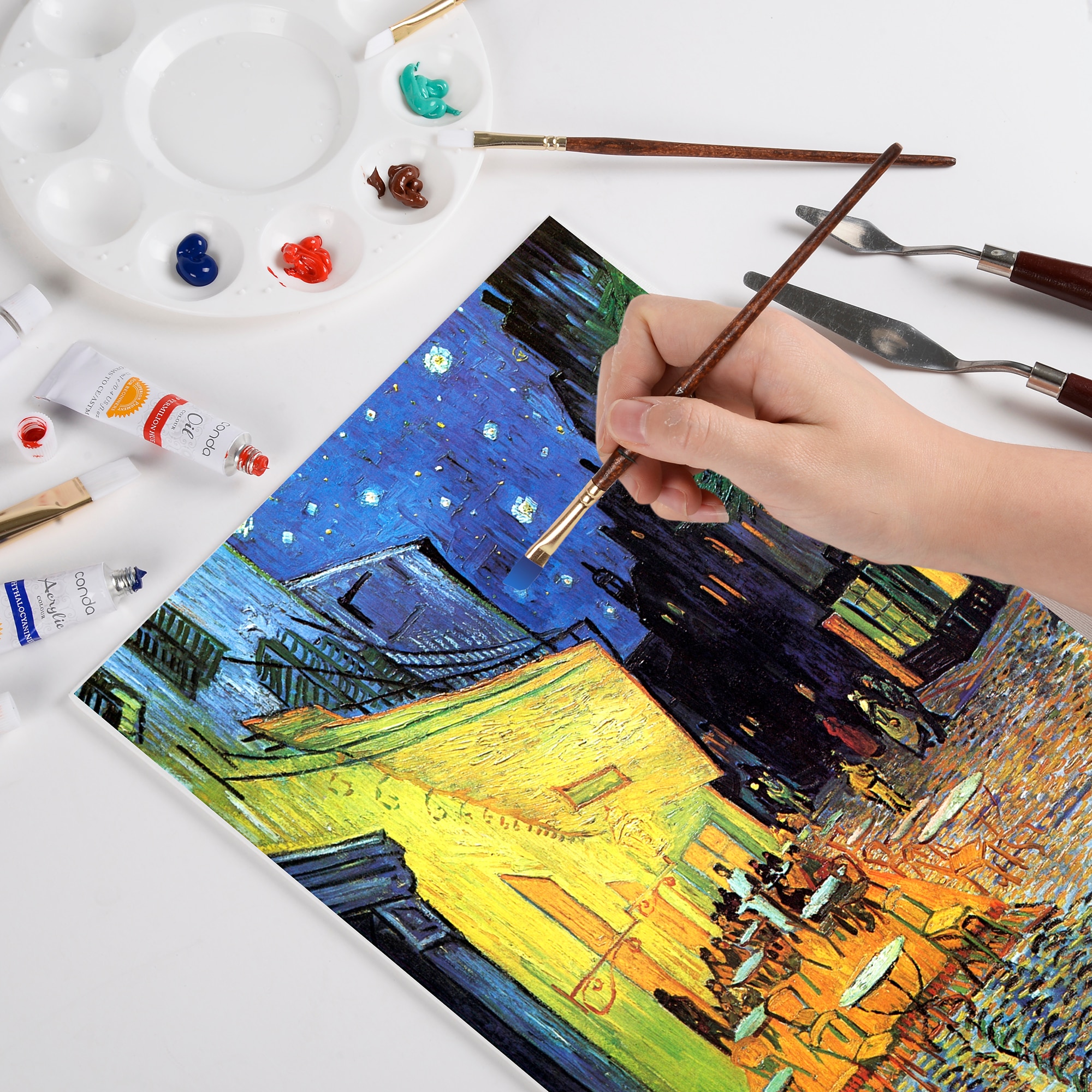 CONDA 9*12inch Canvas Panels Pack of 12 Artist Acid Free Canvas Board Oil Painting Board Art Supplies