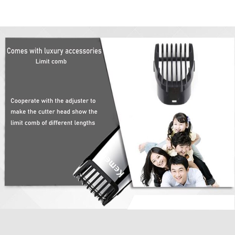 Rechargeable adjustable hair beard trimmer for men adjustable 1mm to 10mm electric hair cutting machine lithium battery