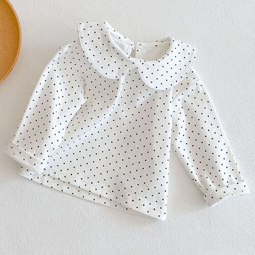 Engepapa Lente Herfst Baby Baby Meisjes Casual Tops Peuter Baby Meisjes T-shirt Lange Mouwen Katoenen Kinderkleding: 94110Dots / 3T-100