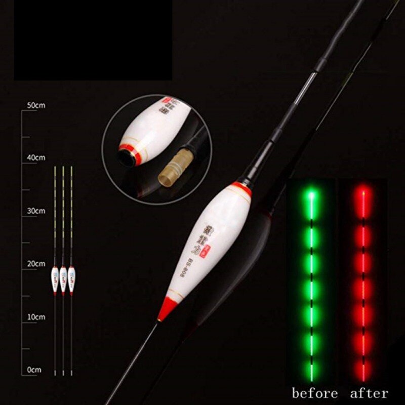 Smart Fishing Float Gravity Sensor Electric Glowing Automatically Color Changing Remind Night Luminous Floats Bobber: A4