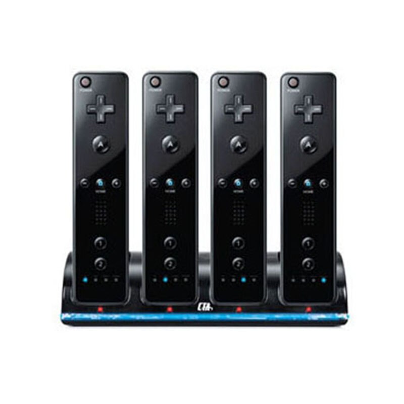 4 Stuks 2800 Mah Batterij Voor Wii Remote Controller 4 Poort Batterij Dock Charger Charging Station Kits Voor Nintend Wii controller