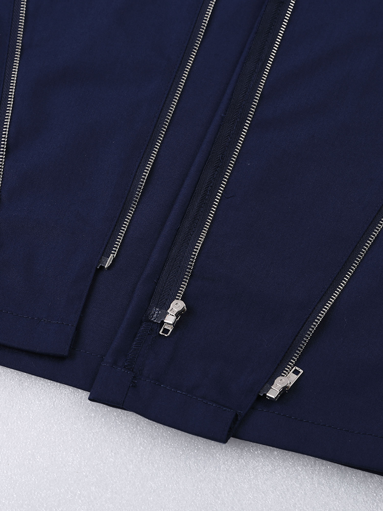 Mens Casual Soft Chef Jackets Short Sleeve Front Zipper Kitchen Catering Restaurant Food Serive Work Uniform Cooking Costumes