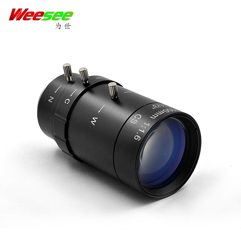 WS 5-100mm CS F1.6 Lens Varifocal zoom Manual Iris zoom lens for Security CCTV Camera