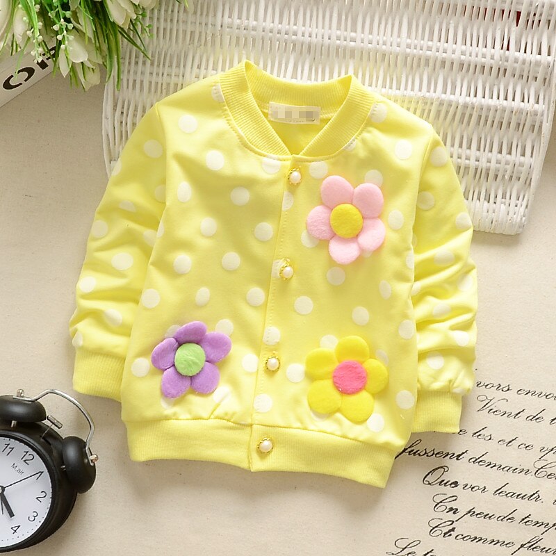 Spirng Herfst Kant Boog Vest Meisje Kinderen Baby Lange Mouwen T-shirt Jas Baby Meisje Kleding: YELLOW / 18m