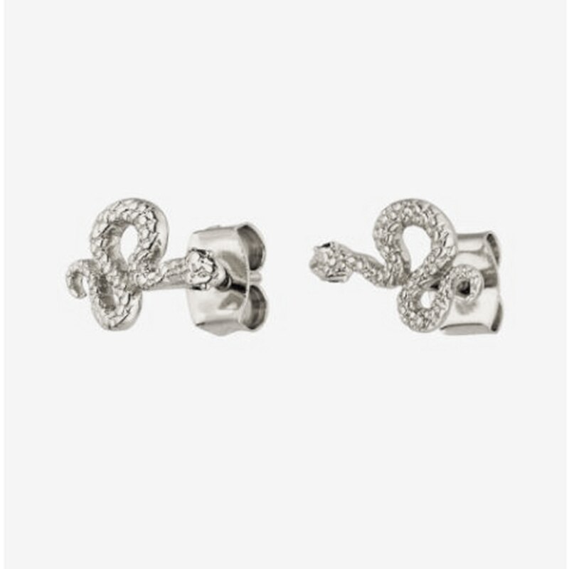 Roxi Vintage Mini Snake Stud Oorbellen Voor Vrouwen Mannen Meisjes Party Oorbellen Piercing Rock 925 Sterling Zilveren Fijne Sieraden Kolczyki: white gold