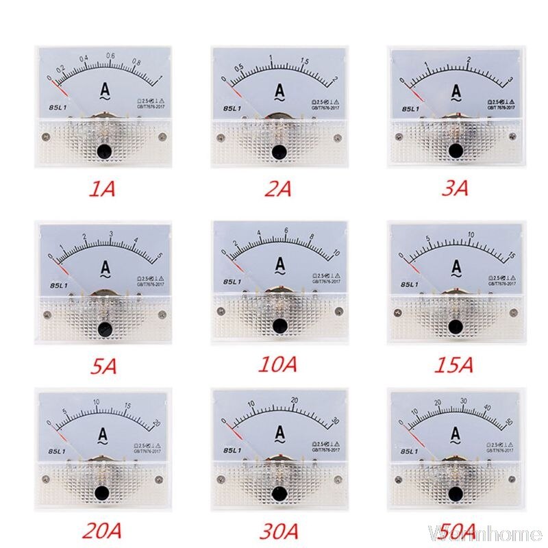 1pc 85L1 AC Panel Meter Analog Panel Ammeter Dial Current Gauge Pointer Ammeter S08 20