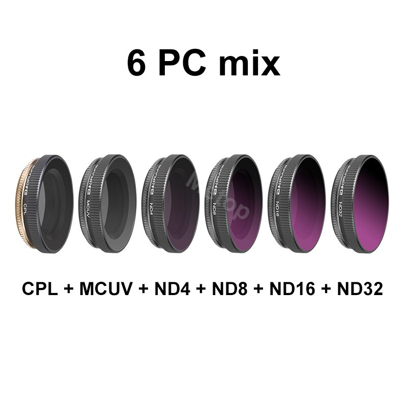 Tauchen Filter CPL Polar Filter für DJI OSMO Action ND 4 8 16 32 UV Schützen Objektiv Filter Für OSMO action Kamera Objektiv Zubehör: 6 PC MIX