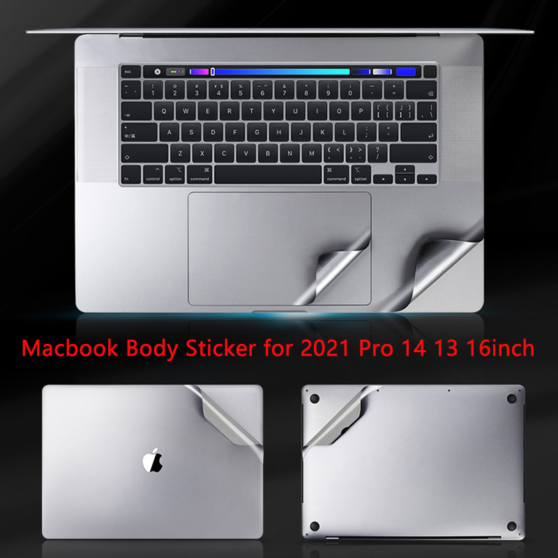 4 in 1 set Full Body Sticker Film for MacBook Pro 14 16 M1 Pro Max A2442 A2485 Touchpad Film with Palm Rest Skin Protective